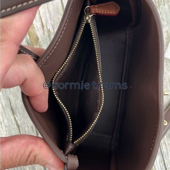 Authentic Coach Hadley Mini Crossbody Bag With Cow Print And Tassel Purse - Picture 7 of 16